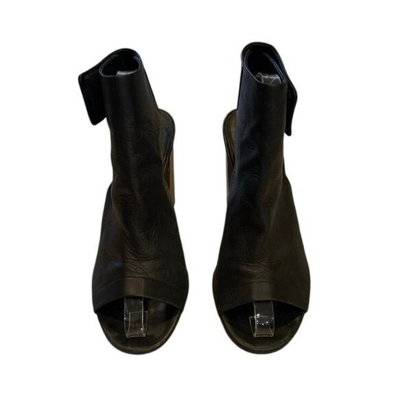 Vince Black Leather Peep-Toe Booties – Size 9 (Made in Italy) - Picture 5 of 5
